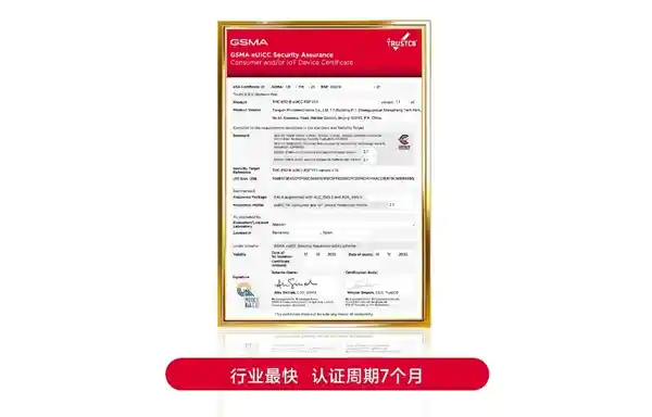 首款海外商用eSIM中国芯亮相，紫光同芯TMC-E9系列荣膺GSMA eSA认证